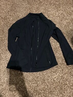 Classic Black Utility Jacket with Zip Front. Runners style jacket.